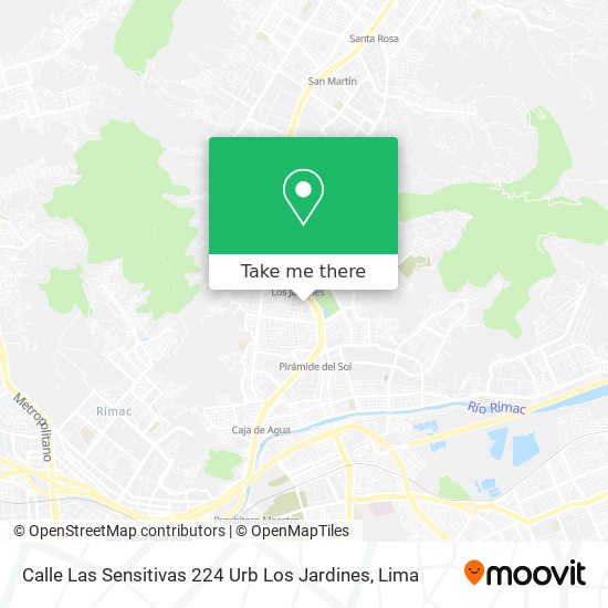 Calle Las Sensitivas 224  Urb  Los Jardines map