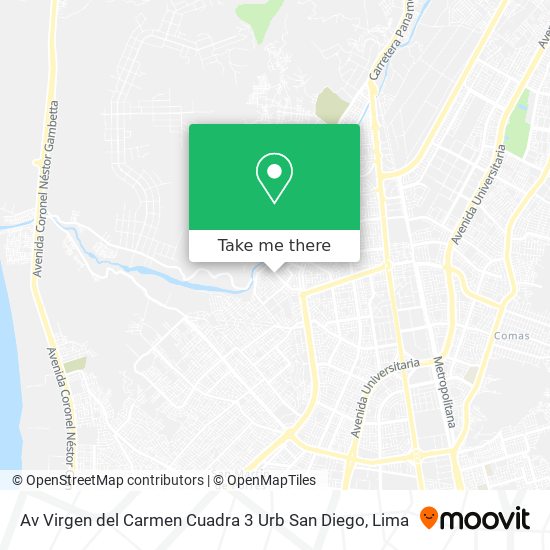 Av  Virgen del Carmen  Cuadra 3   Urb  San Diego map