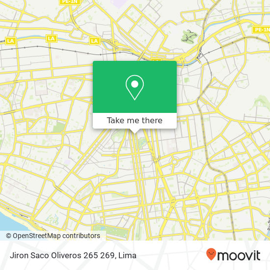 Jiron Saco Oliveros 265 269 map