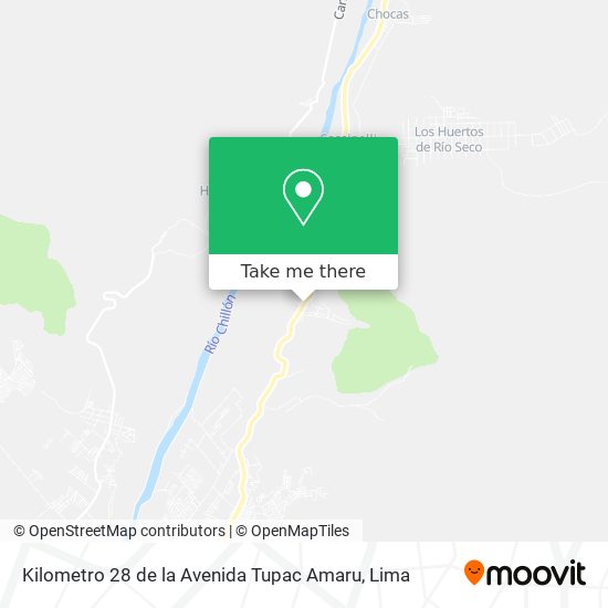 Mapa de Kilometro 28 de la Avenida Tupac Amaru