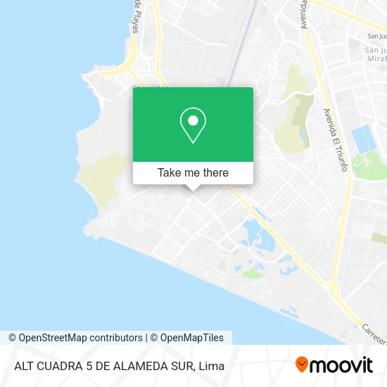 ALT   CUADRA 5 DE ALAMEDA SUR map