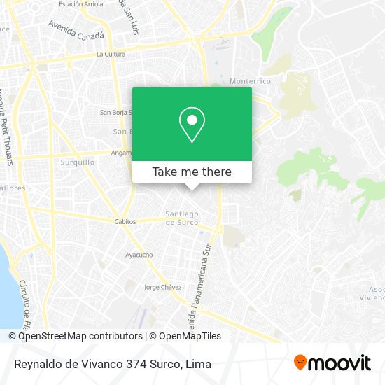 Reynaldo de Vivanco 374 Surco map