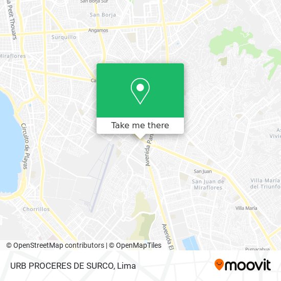 URB PROCERES DE SURCO map