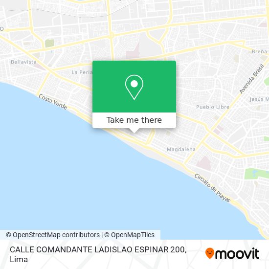 Mapa de CALLE COMANDANTE LADISLAO ESPINAR 200