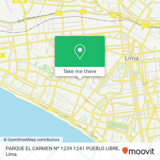 Mapa de PARQUE EL CARMEN   Nº 1239 1241 PUEBLO LIBRE