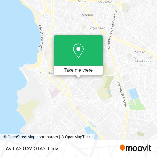 Mapa de AV LAS GAVIOTAS