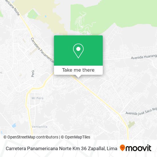 Carretera Panamericana Norte  Km  36  Zapallal map