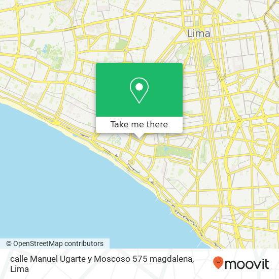 Mapa de calle Manuel Ugarte y Moscoso 575 magdalena