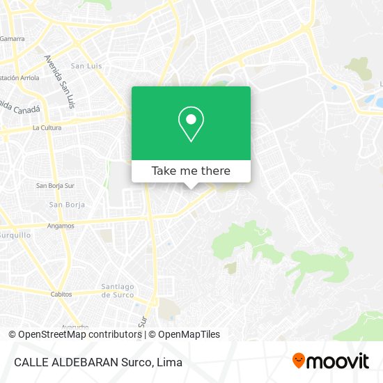 Mapa de CALLE ALDEBARAN   Surco