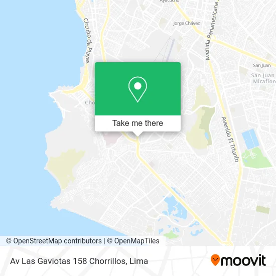Av  Las Gaviotas 158  Chorrillos map