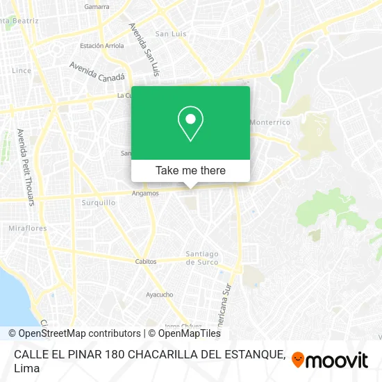 CALLE EL PINAR 180 CHACARILLA DEL ESTANQUE map