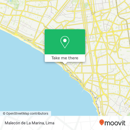 Malecón de La Marina map