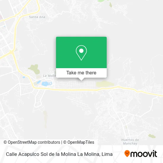 Mapa de Calle Acapulco  Sol de la Molina  La Molina