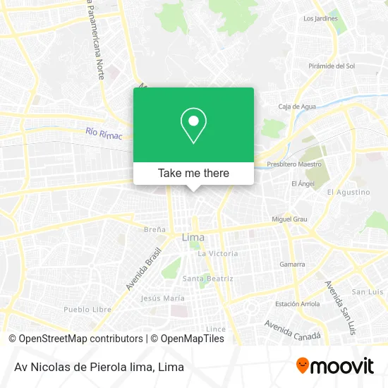 Mapa de Av  Nicolas de Pierola  lima
