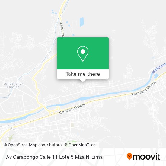 Mapa de Av  Carapongo   Calle 11  Lote 5  Mza  N