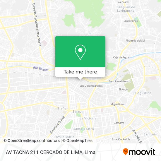 AV TACNA 211 CERCADO DE LIMA map