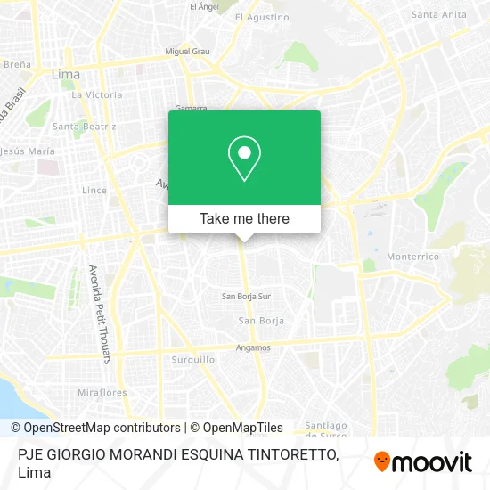 Mapa de PJE GIORGIO MORANDI   ESQUINA TINTORETTO