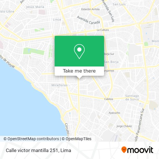 Mapa de Calle  victor mantilla 251