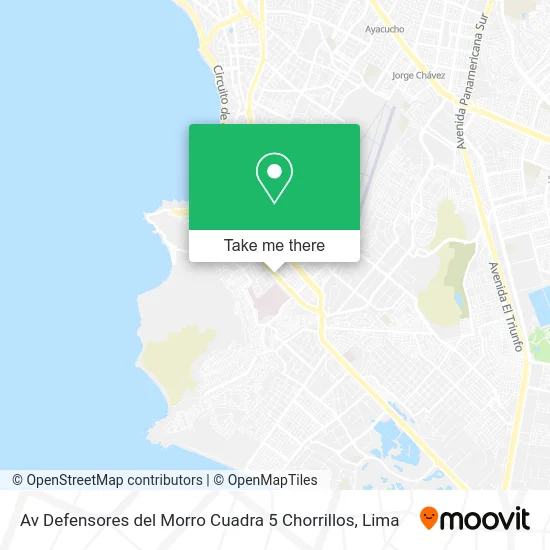 Av  Defensores del Morro  Cuadra 5   Chorrillos map