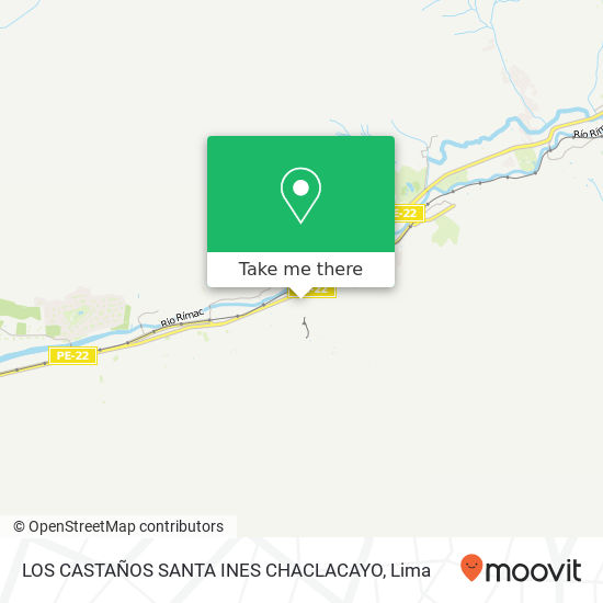 LOS CASTAÑOS  SANTA INES  CHACLACAYO map