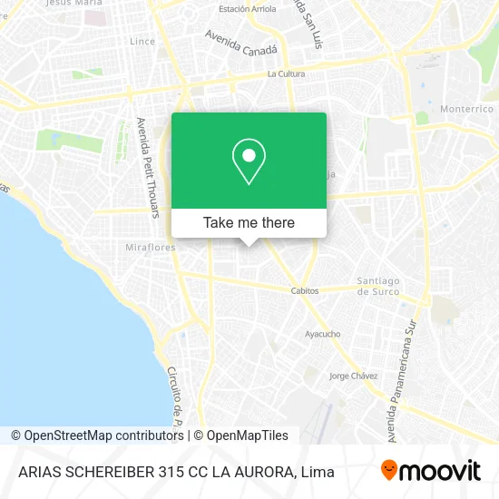 ARIAS SCHEREIBER 315 CC  LA AURORA map