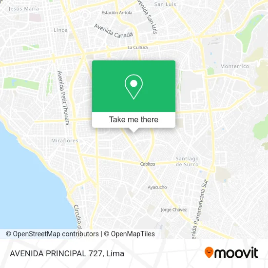 Mapa de AVENIDA PRINCIPAL 727
