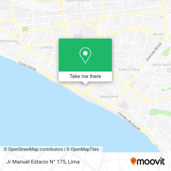 Mapa de Jr  Manuel Estacio N° 175