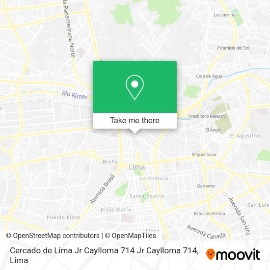 Mapa de Cercado de Lima  Jr  Caylloma 714 Jr  Caylloma 714