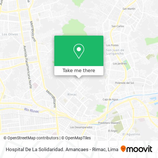 Hospital De La Solidaridad. Amancaes - Rimac map