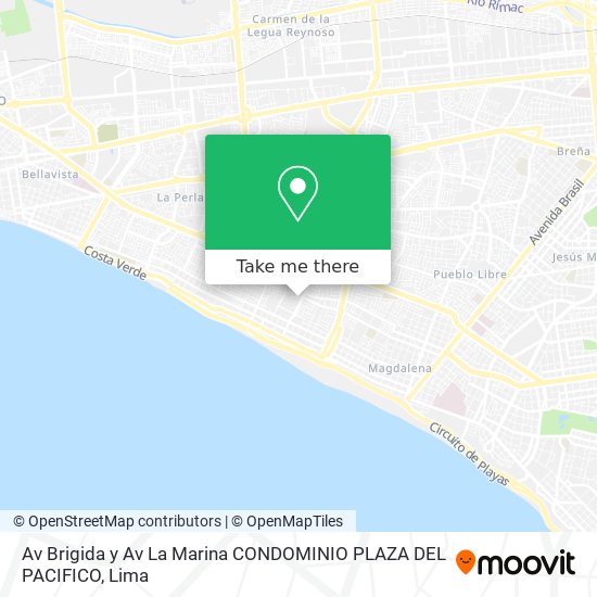 Av  Brigida y Av  La Marina CONDOMINIO PLAZA DEL PACIFICO map