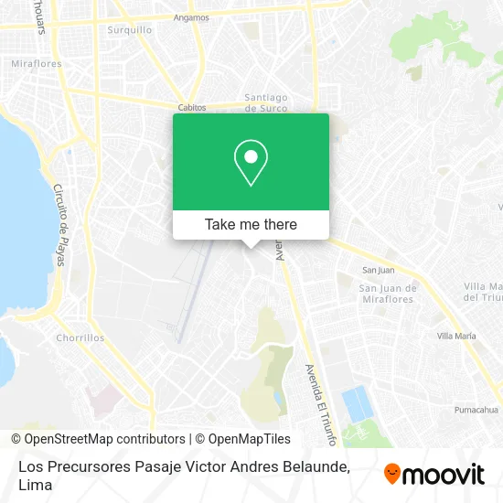 Mapa de Los Precursores  Pasaje Victor Andres Belaunde