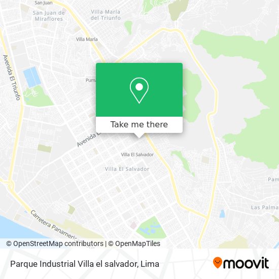 Parque Industrial Villa el salvador map