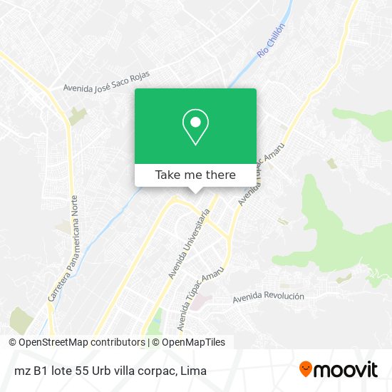 mz B1 lote 55 Urb  villa corpac map