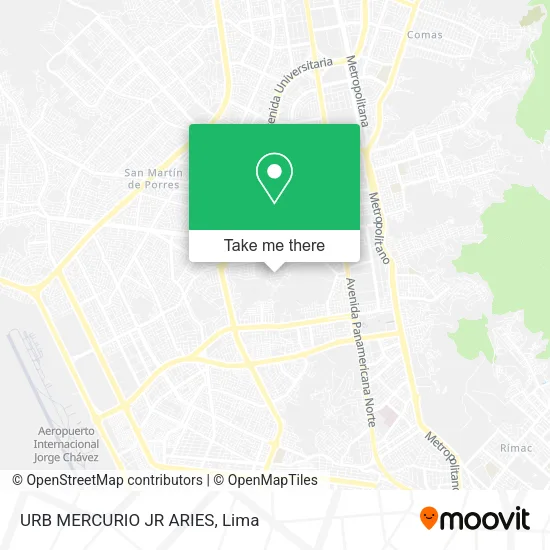 Mapa de URB  MERCURIO    JR  ARIES