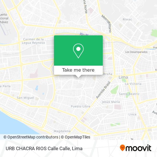 Mapa de URB  CHACRA RIOS  Calle Calle