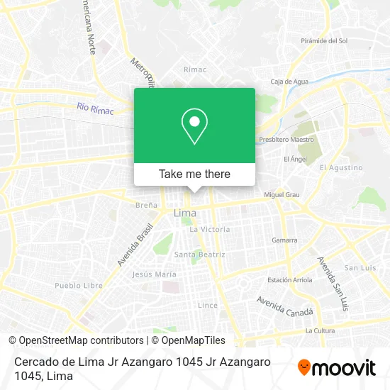 Mapa de Cercado de Lima  Jr  Azangaro 1045 Jr  Azangaro 1045