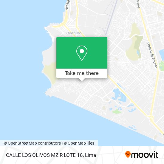 CALLE LOS OLIVOS MZ R LOTE 18 map