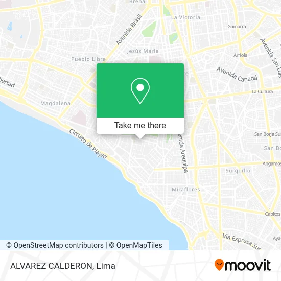 ALVAREZ CALDERON map