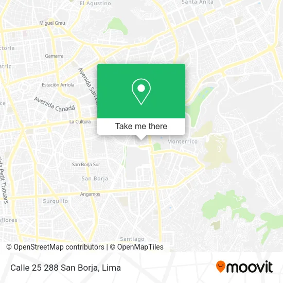 Mapa de Calle 25  288  San Borja