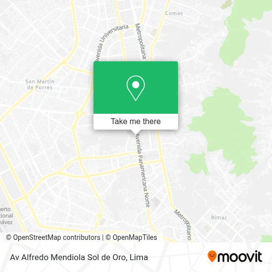 Av  Alfredo Mendiola   Sol de Oro map