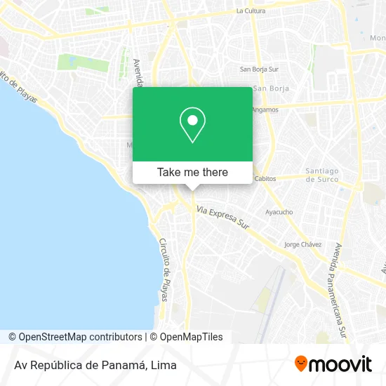 Av  República de Panamá map