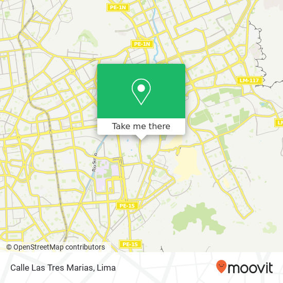 Calle Las Tres Marias map