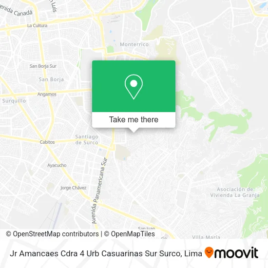 Jr  Amancaes Cdra  4 Urb Casuarinas Sur   Surco map