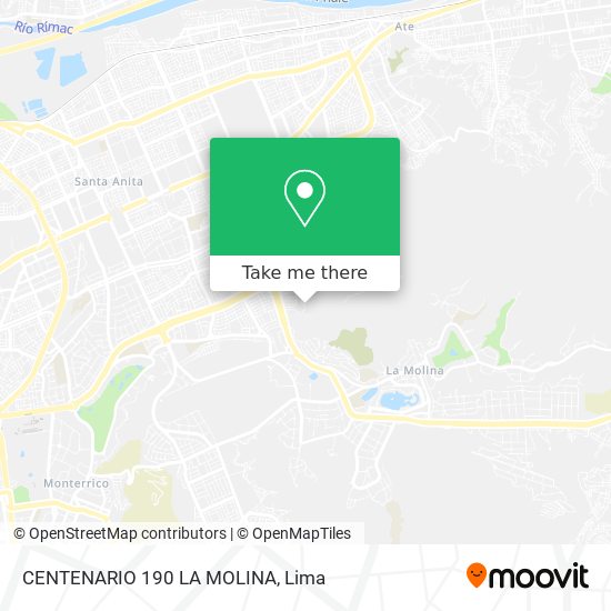 CENTENARIO 190  LA MOLINA map