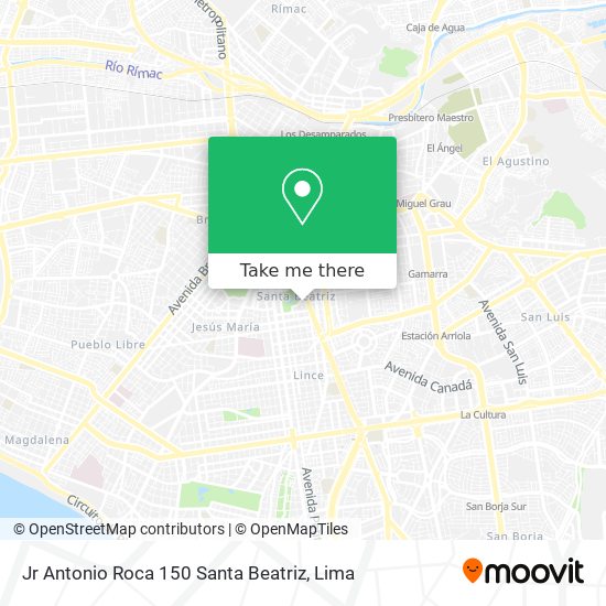 Jr  Antonio Roca 150 Santa Beatriz map