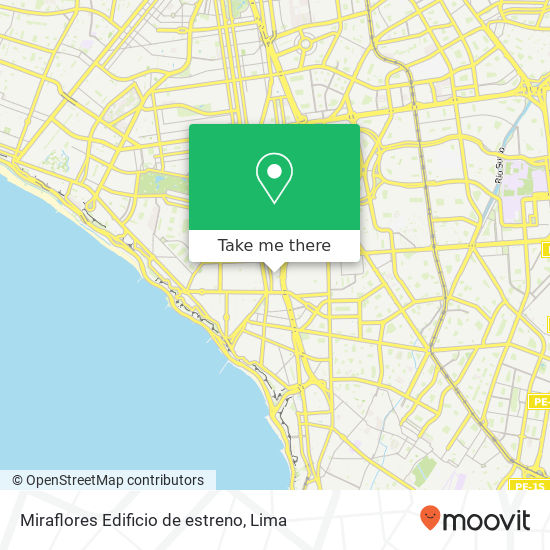 Mapa de Miraflores   Edificio de estreno
