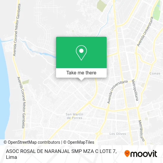 Mapa de ASOC  ROSAL DE NARANJAL SMP MZA  C LOTE 7