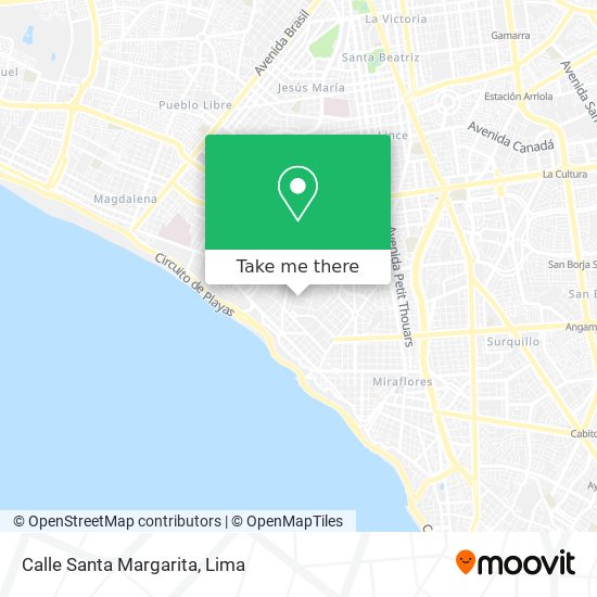 Calle Santa Margarita map