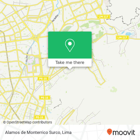 Mapa de Alamos de Monterrico   Surco