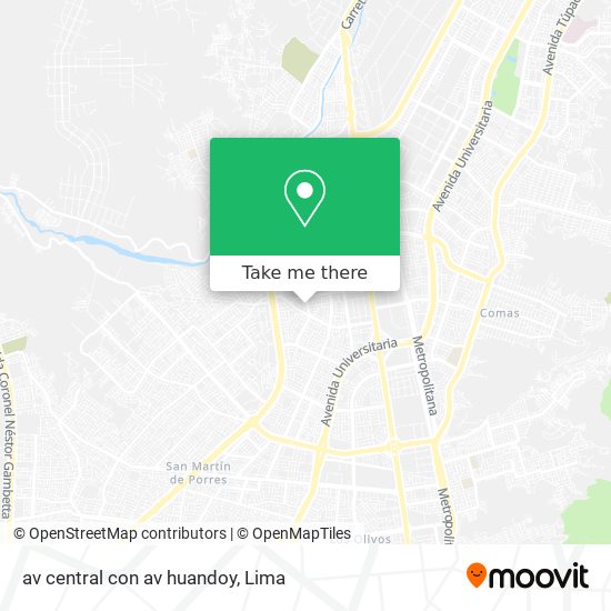 av  central con av  huandoy map